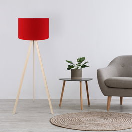Opviq Lámpara de Pie AYD-1572 Rojo y Crema